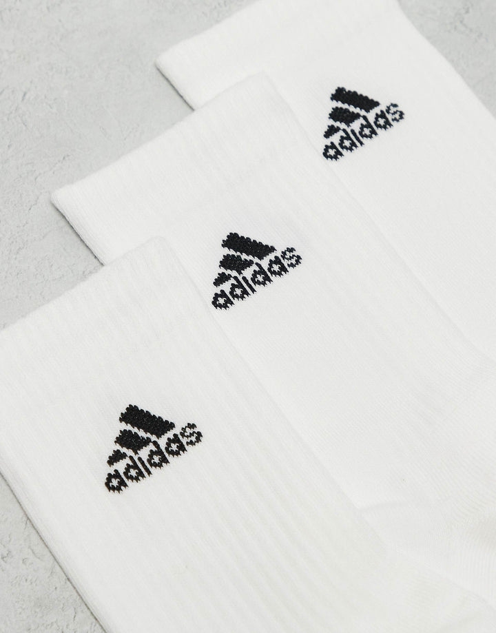 Adidas 3 pack Crew Socks in white