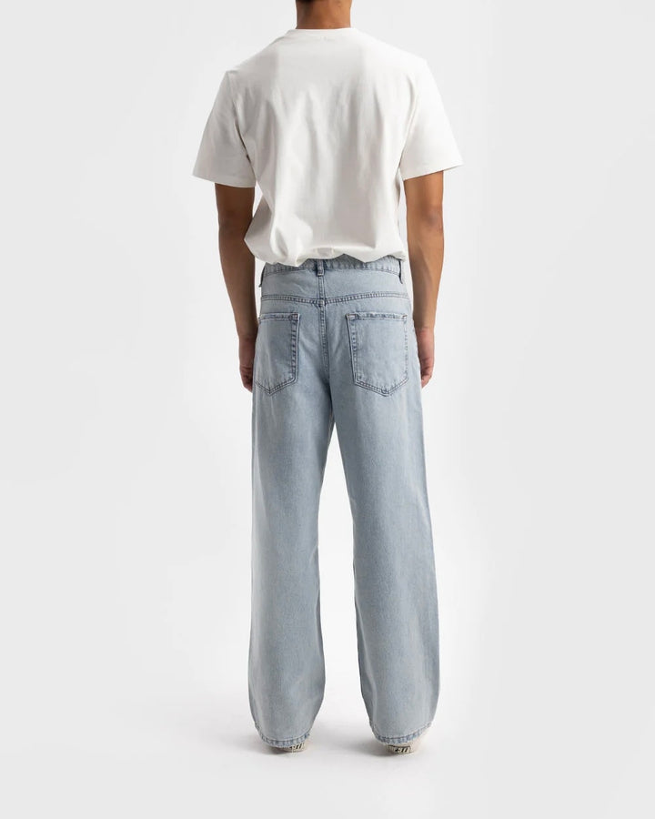 Giesto Washed Baggy Jeans in Blue