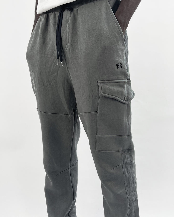 Icono patch pocket jogger pants in grey