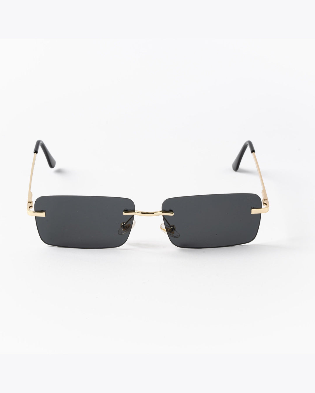 Rectangular Panthere sun glasses rimless in black