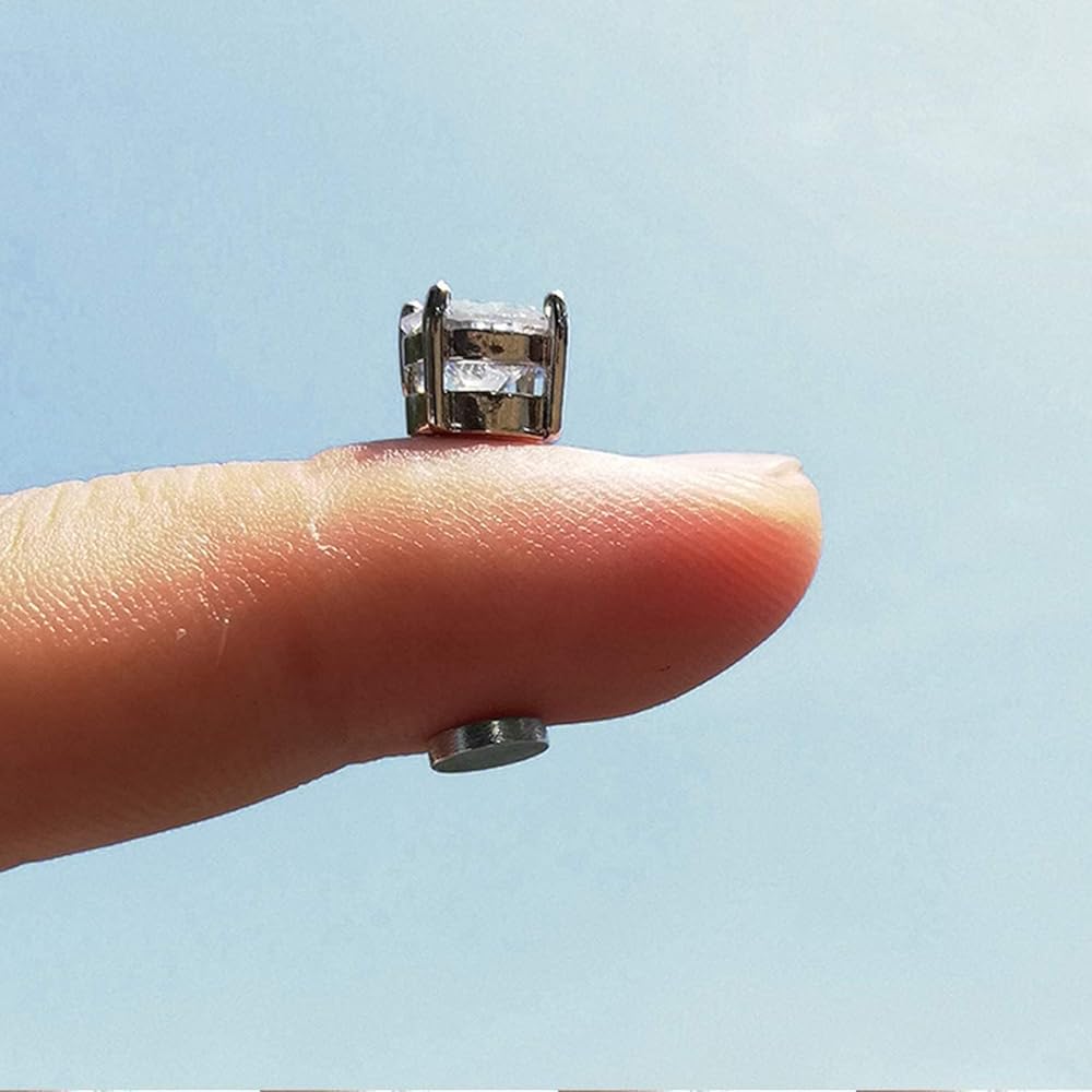 Magnetic earring in silver