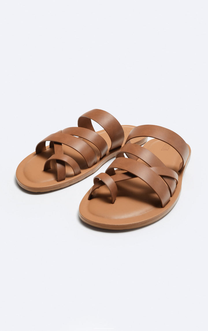 Zara Strappy Sandals in brown