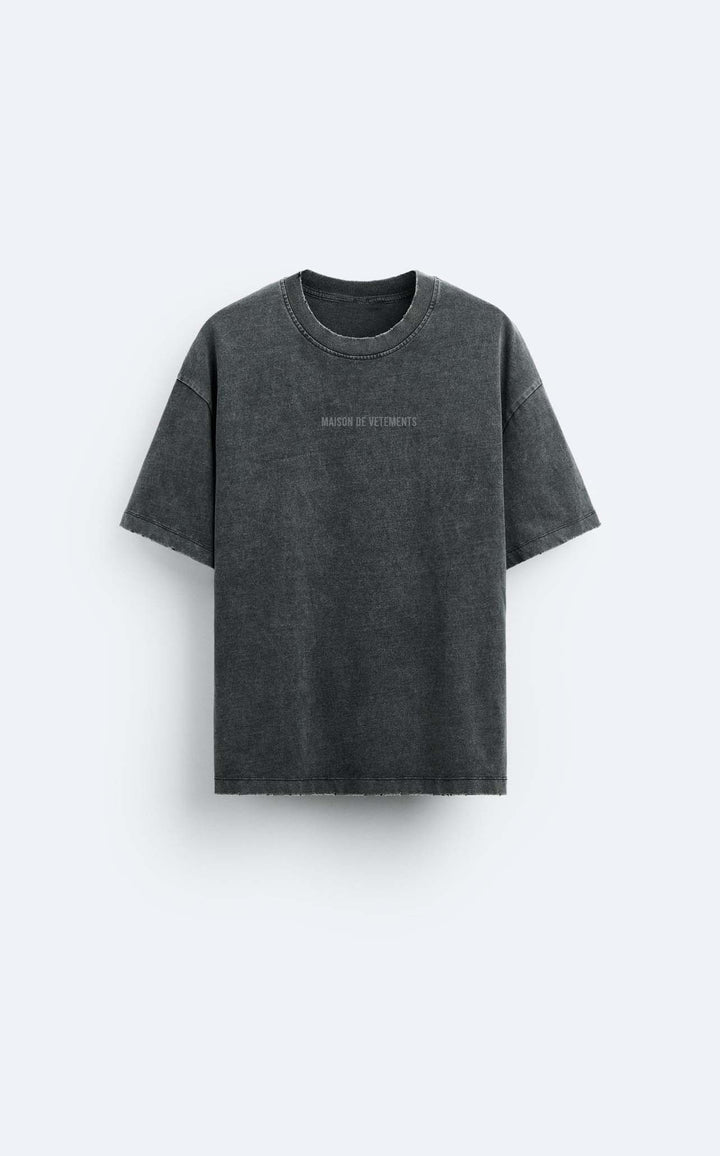 Garm Island Maison De Vetements Phoenix Premium T-shirt in Acid Wash Grey