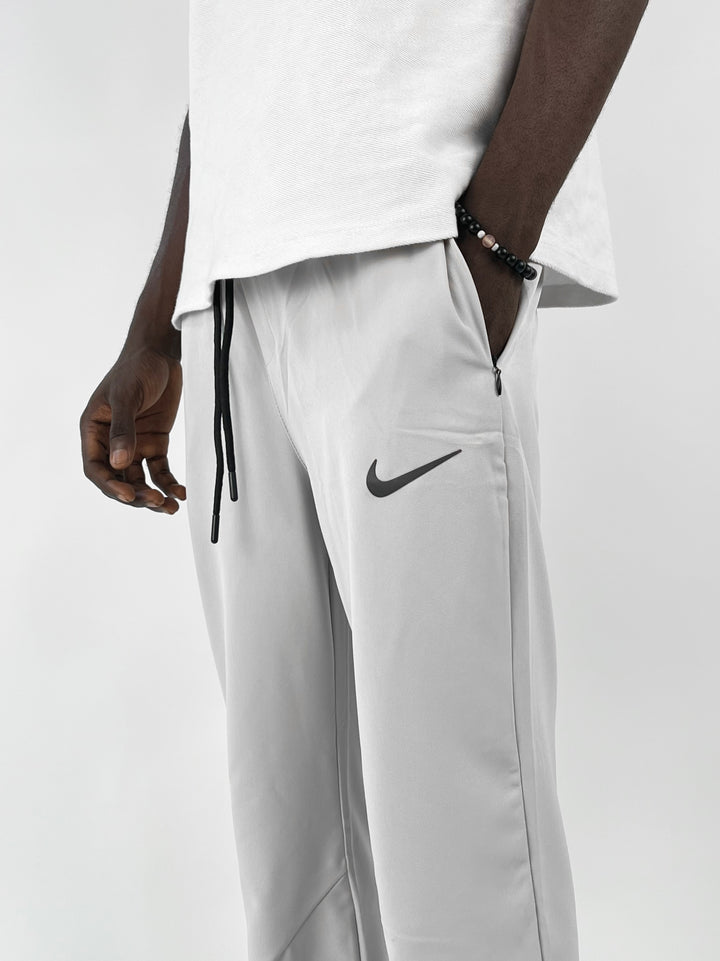 Nike swoosh trackpants in gray