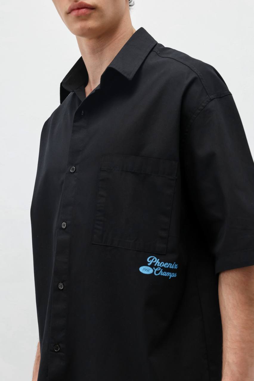 Vamos Phoenix Champs Oversized Shirt in Black
