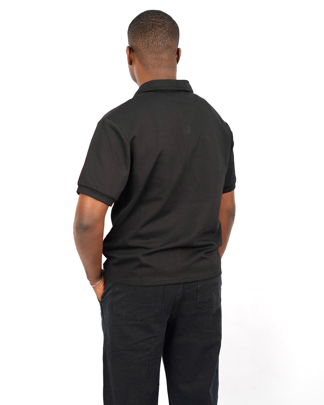 M Studios Polo Shirt in Black