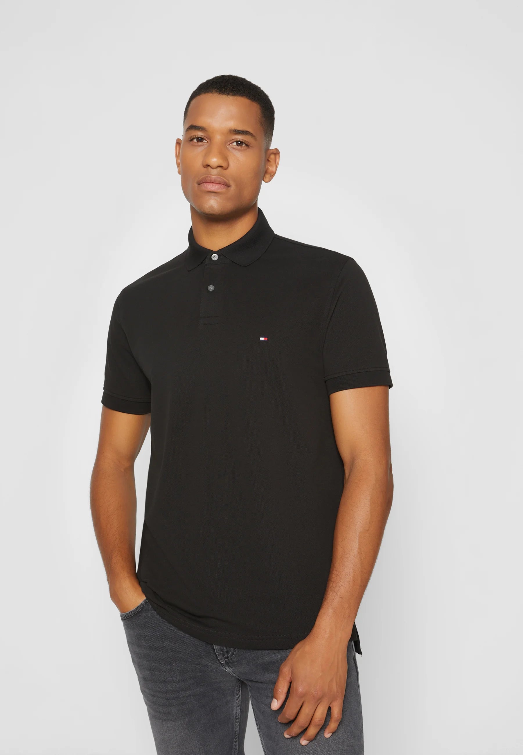 Polo tommy hilfiger noir new arrivals