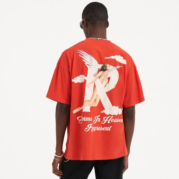 REPRESENT STORMS IN HEAVEN T-SHIRT IN RED