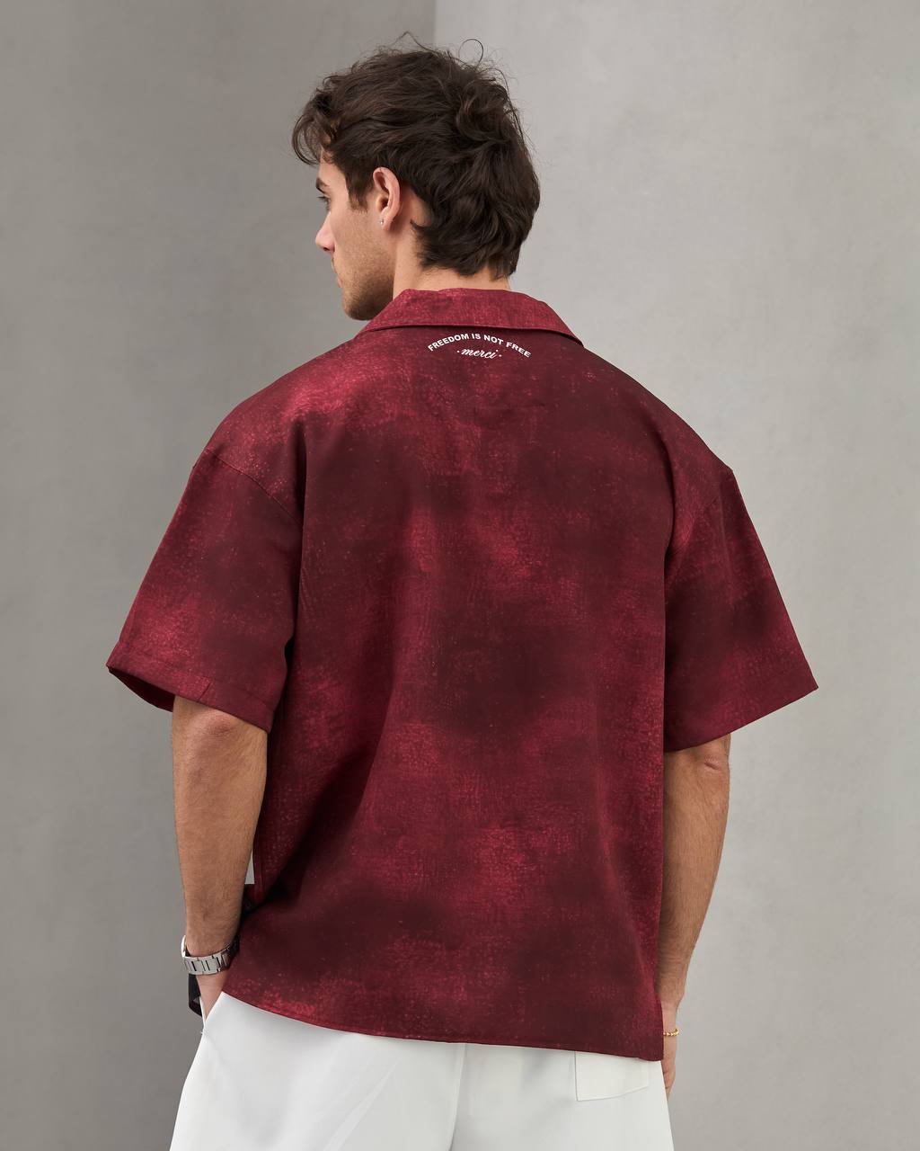 2morrow Celestial Trinity shirt in burgundy