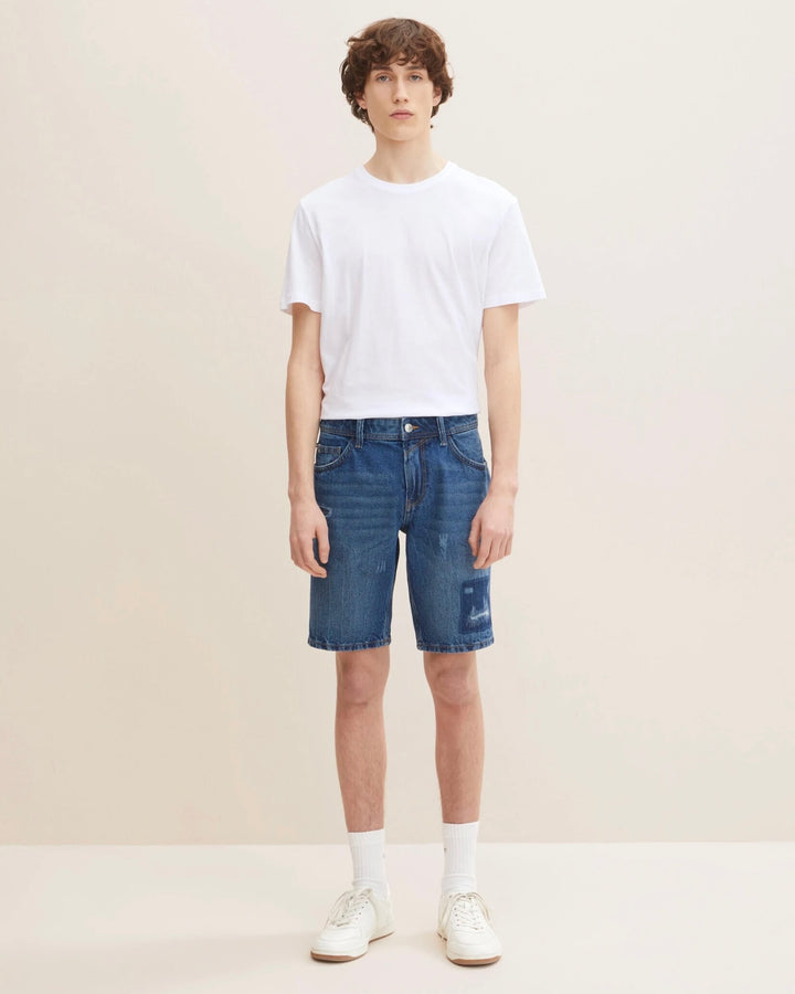 Tom Tailor Destroyed Denim Shorts with patch