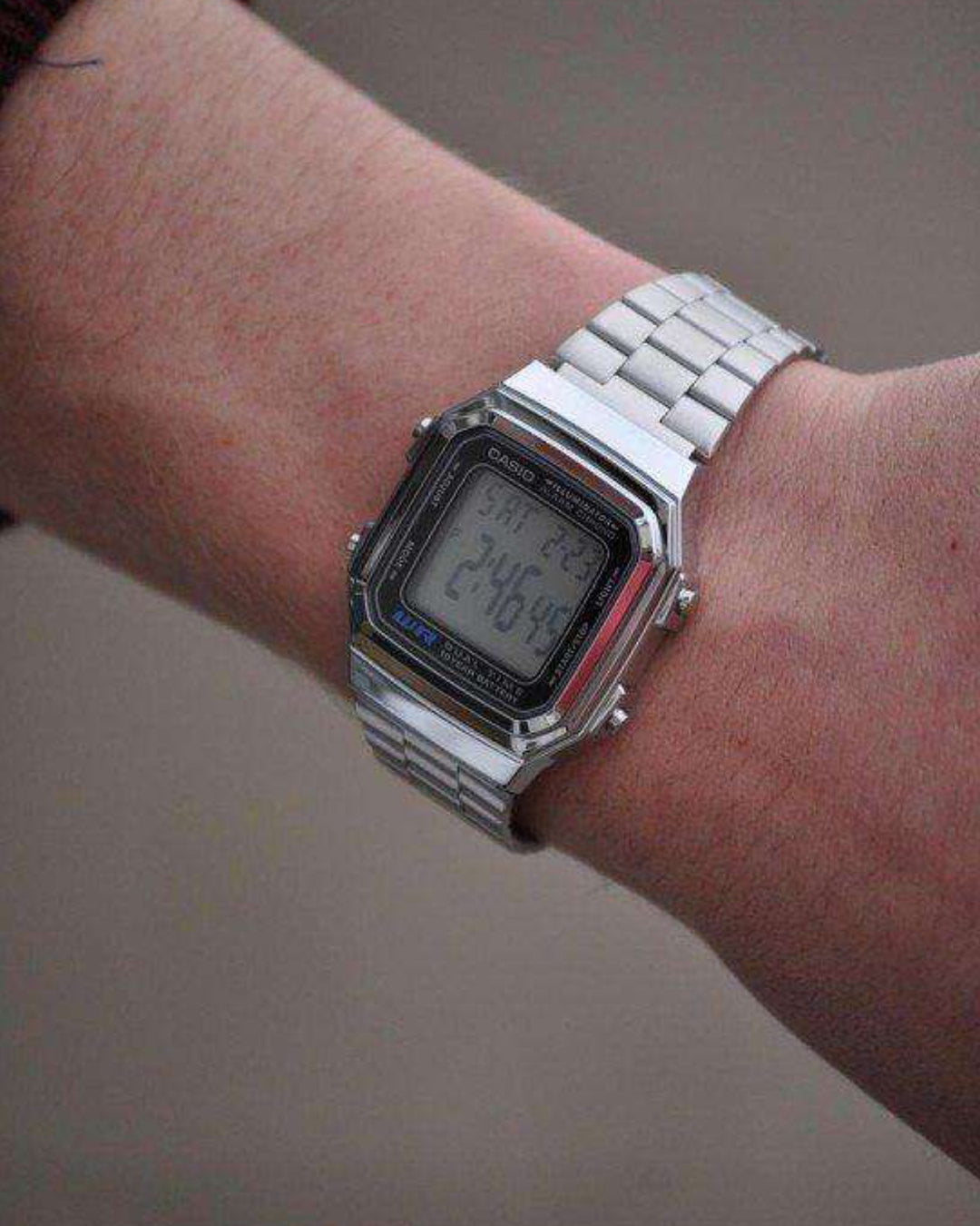 Casio A178WA-1A wrist watch in silver