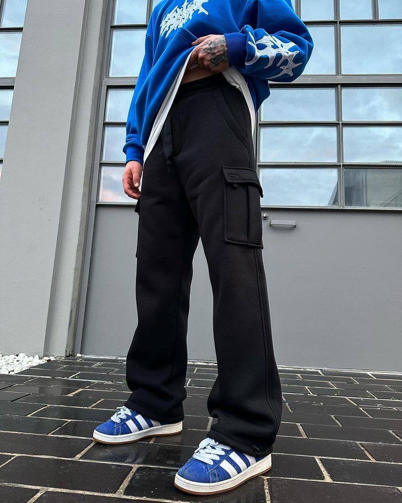 Difransel Cargo sweat pants in black