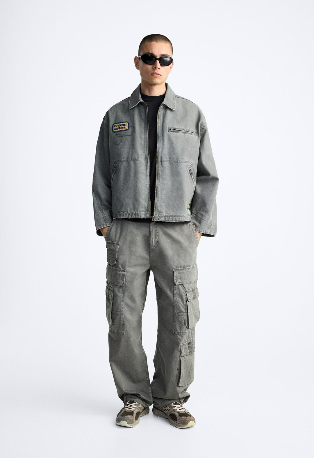 ZARA CARGO TROUSERS WITH POCKETS