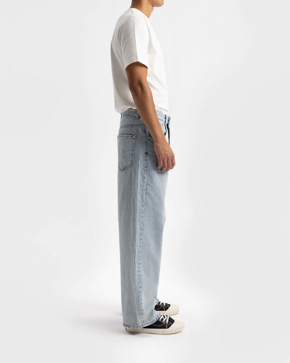 Giesto Washed Baggy Jeans in Blue