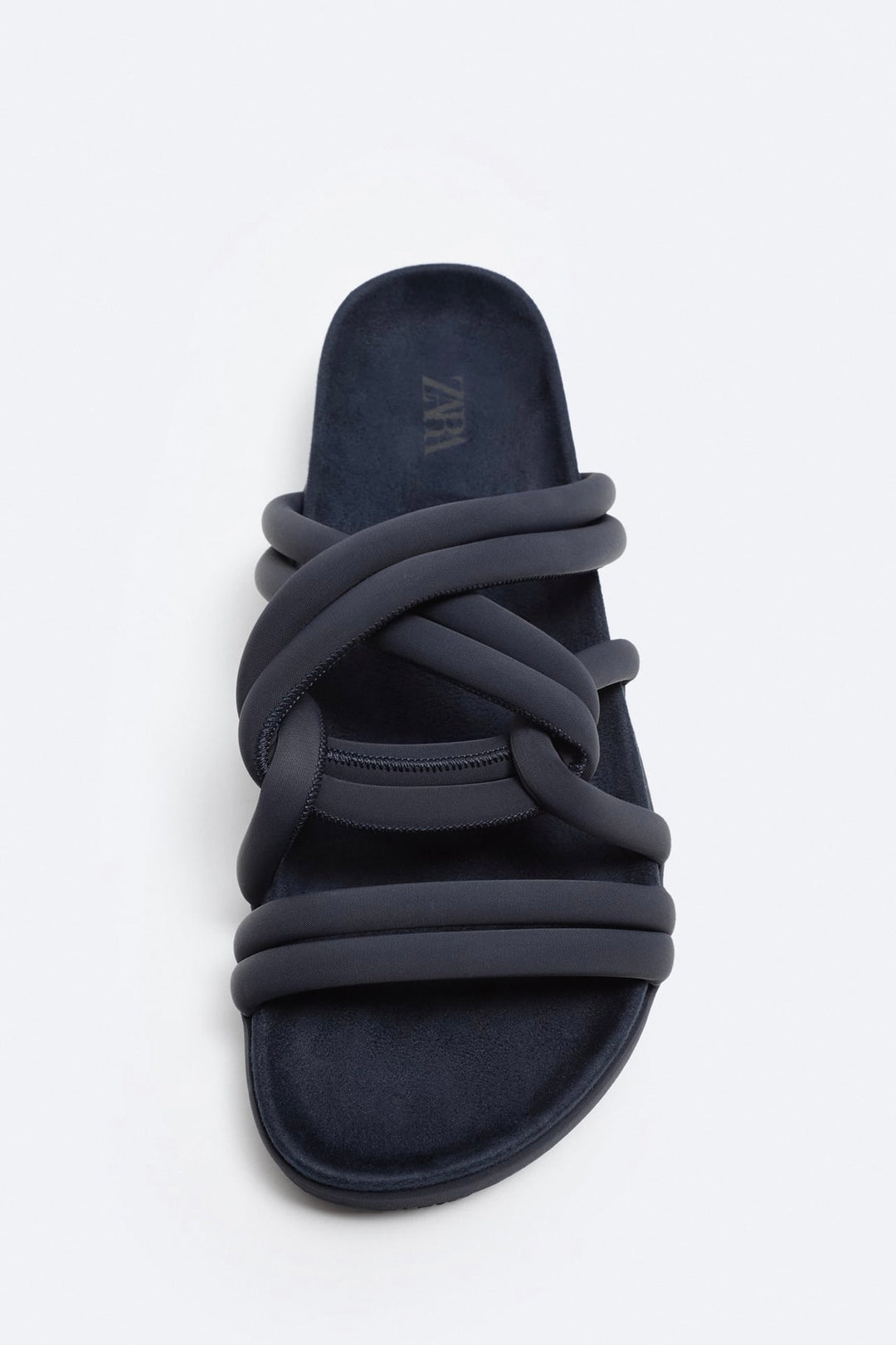 ZARA KNOTTED SANDALS IN BLUE
