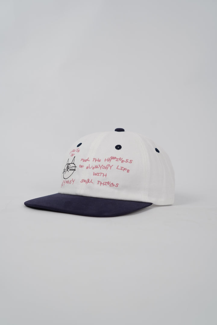 House of Cosymosy Cap in Ivory and Navy