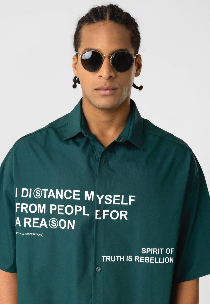 Essence of Life Oversized Shirt in Green