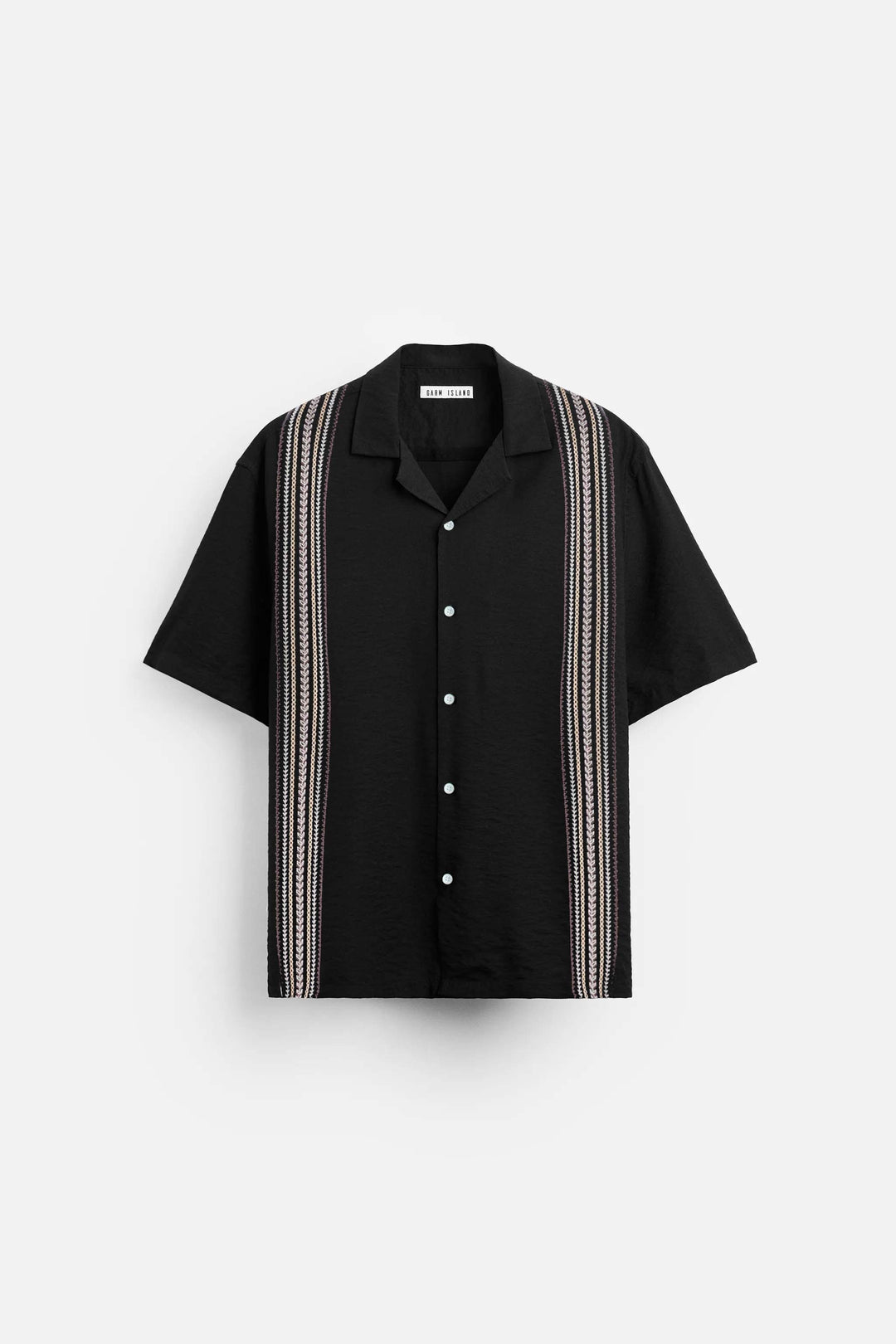 Isla Linen Embroidered Blouse in Black Isla Linen Embroidered Blouse in Black