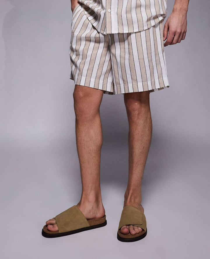 Ruizustock Cork Sandal Slippers in khaki