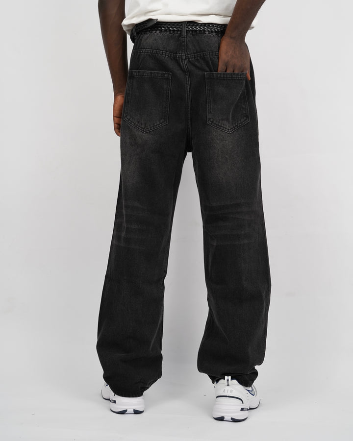 GI baggy jeans in washed black