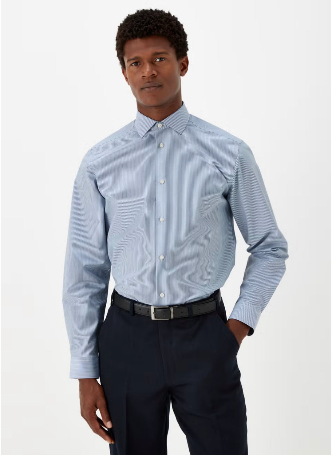 Taylor & Wright Blue Stripe Regular Fit Shirt