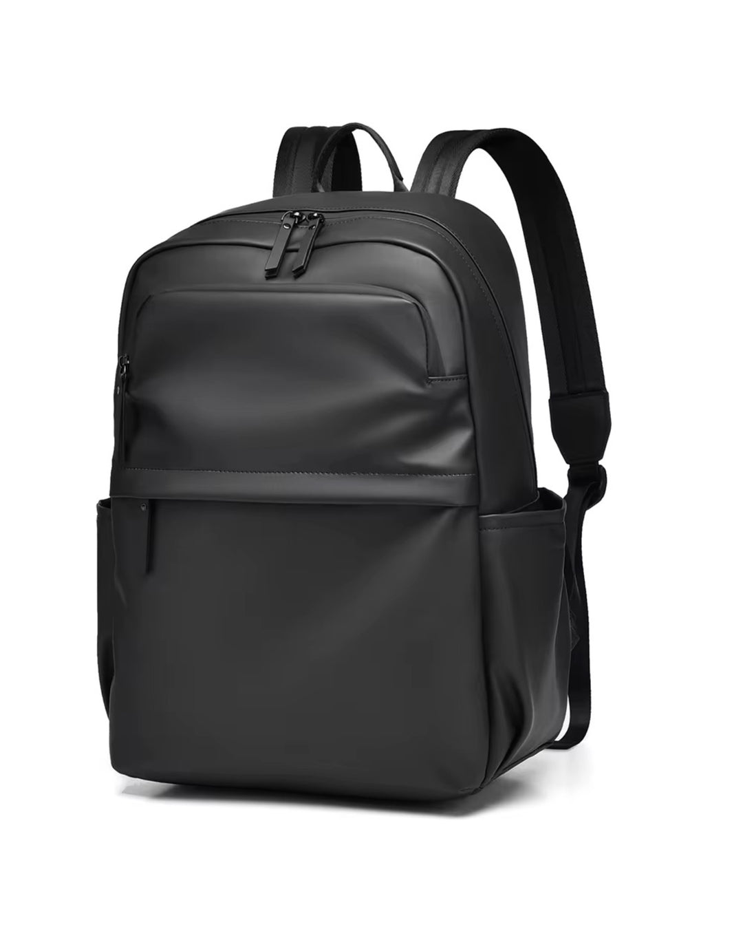 Waterproof Faux leather backpack in black