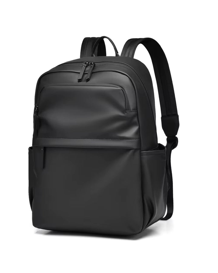 Waterproof Faux leather backpack in black