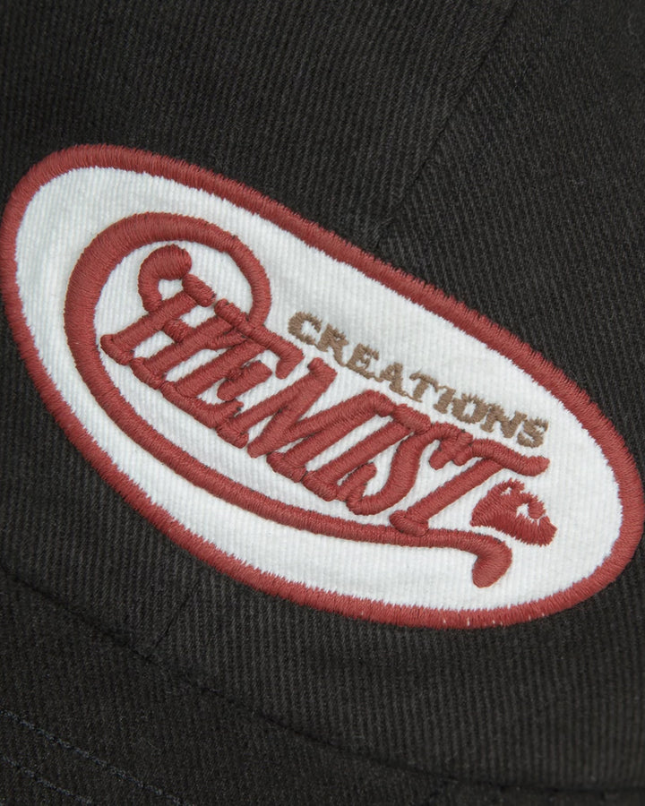 Creations hemst embroidery cap in black