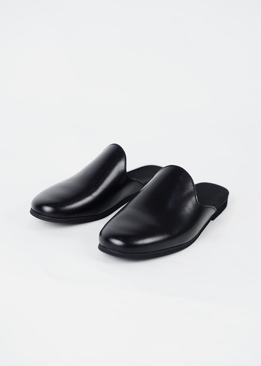 Garm Island Leather Mules in Black