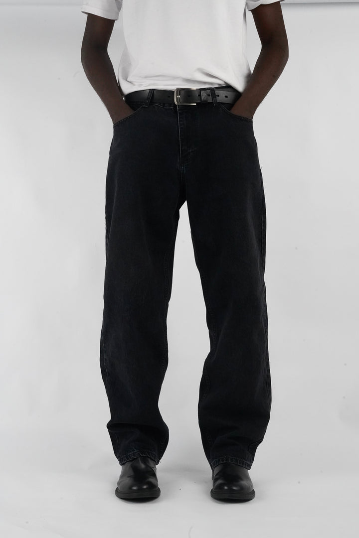 Difransel baggy fit jeans in Dry Black