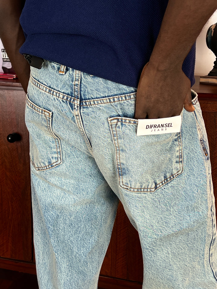 Difransel straight fit jeans in washed blue