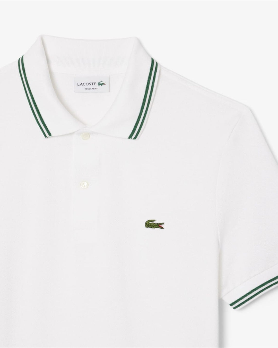 Lacoste Tipped Short Sleeve Polo Shirt in White