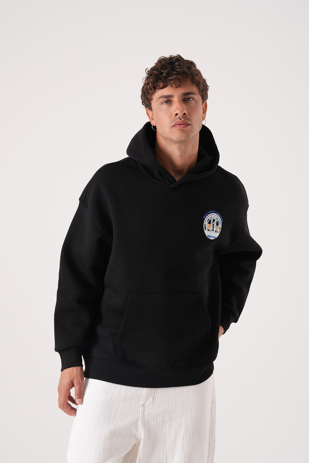 2512 Herd Emblem Hoodie  in Black