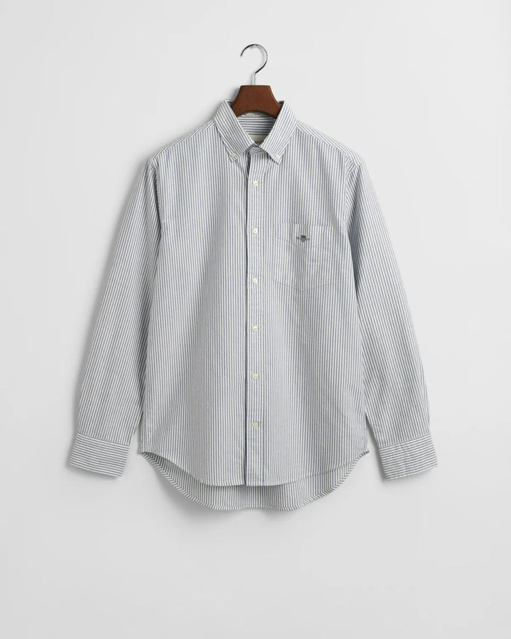 GANT Regular Fit Banker Stripe Classic Oxford Shirt in Navy blue