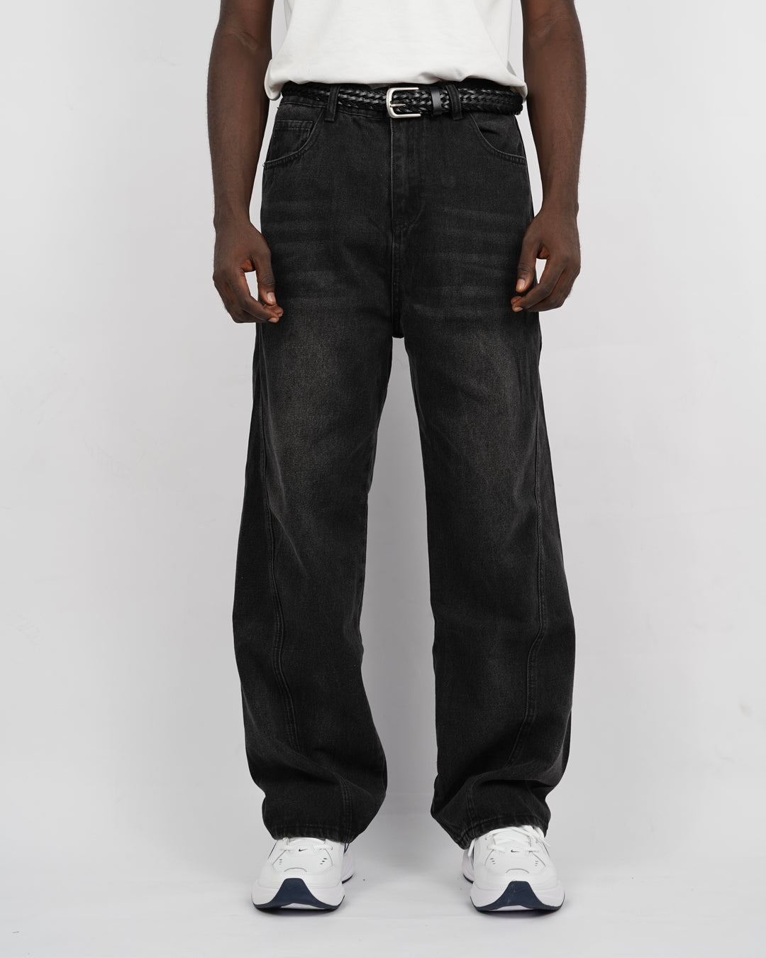 GI baggy jeans in washed black