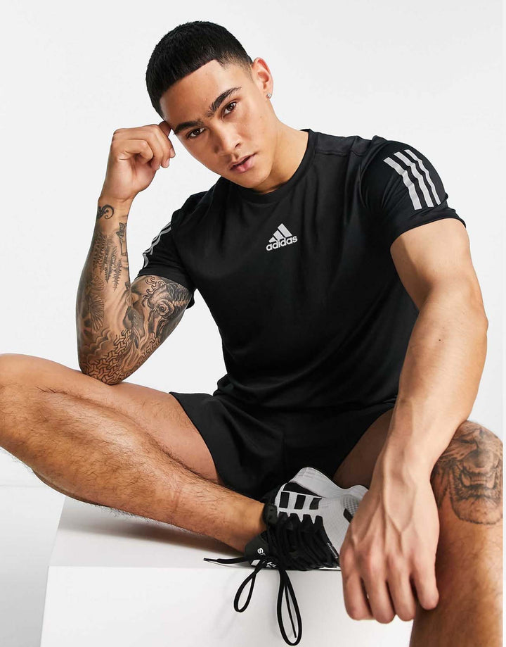 Adidas Own The Run T-shirt in black