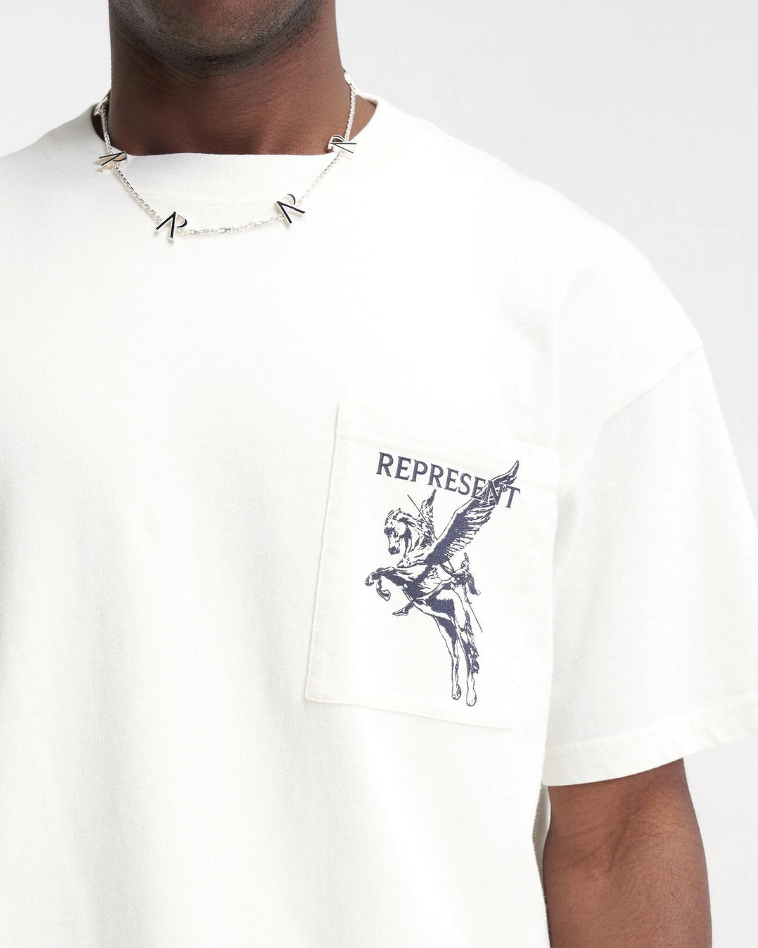 REPRESENT MASCOT T-SHIRT IN WHITE