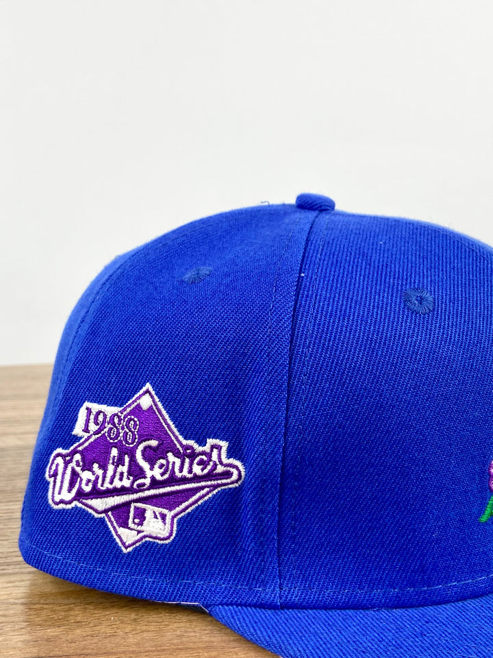 Los Angeles Dodgers Rings & Flowers Fitted Snapback in royal blue