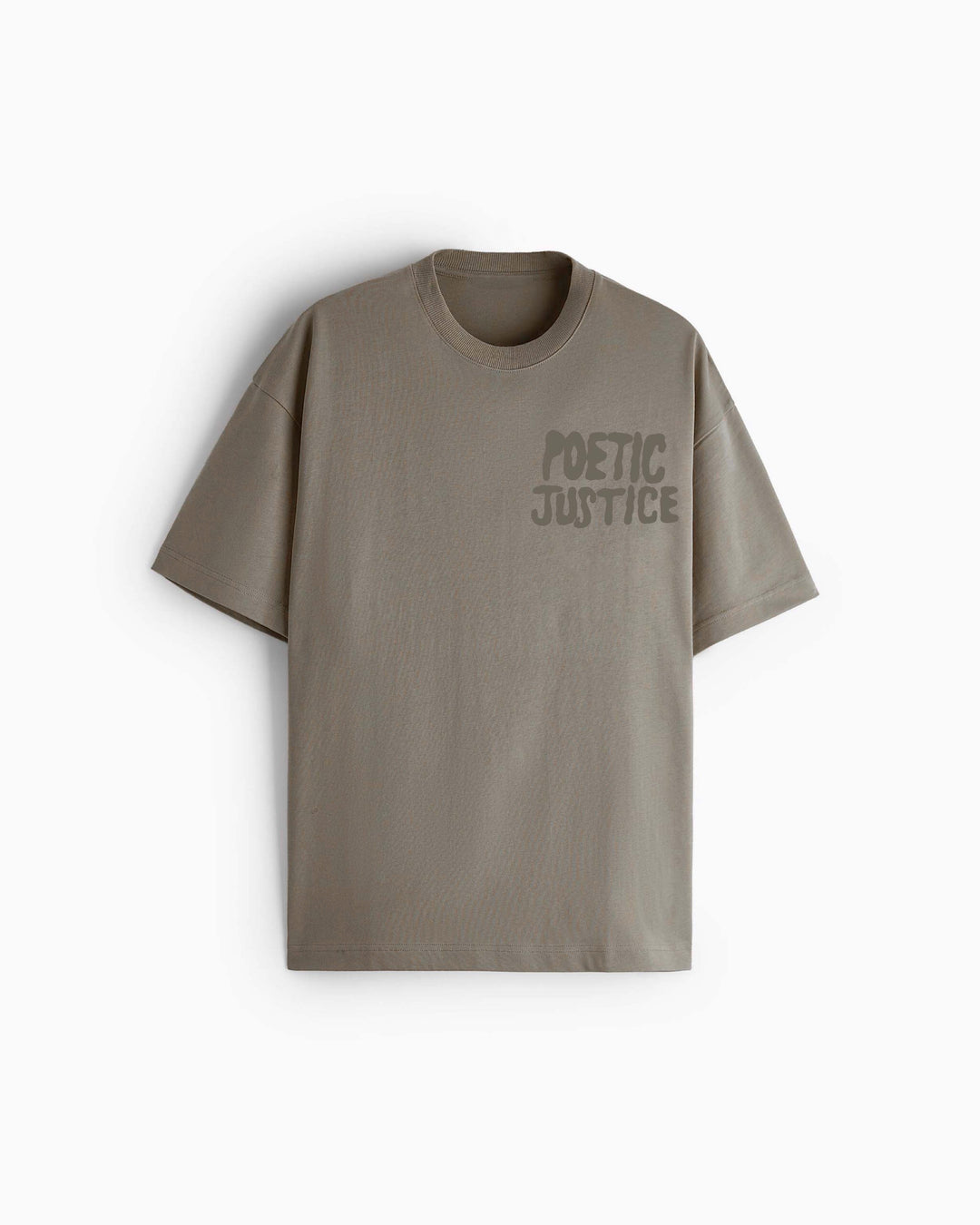 Garm Island Poetic Justice print T-shirt in Mud