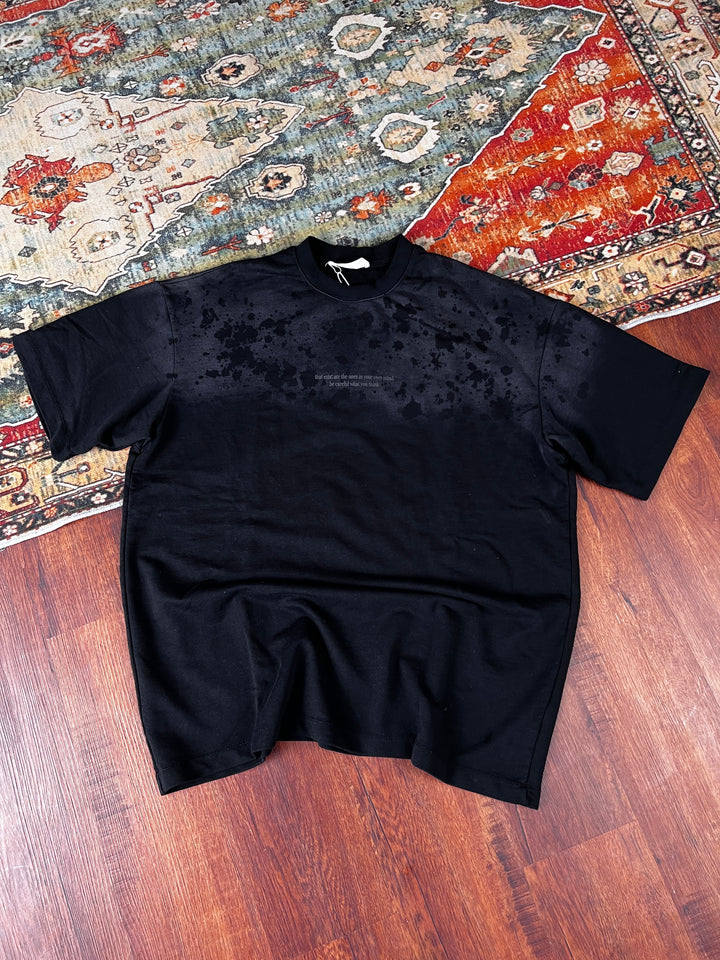 Retro Club Drop Splash T-shirt in Black