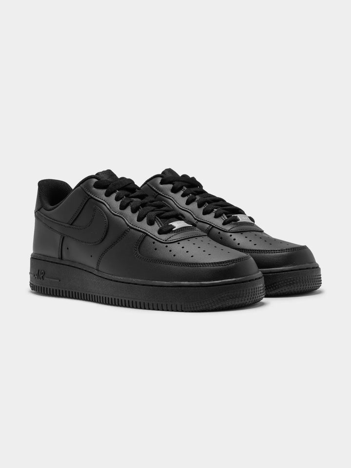 Nike Air Force 1 Trainers in black