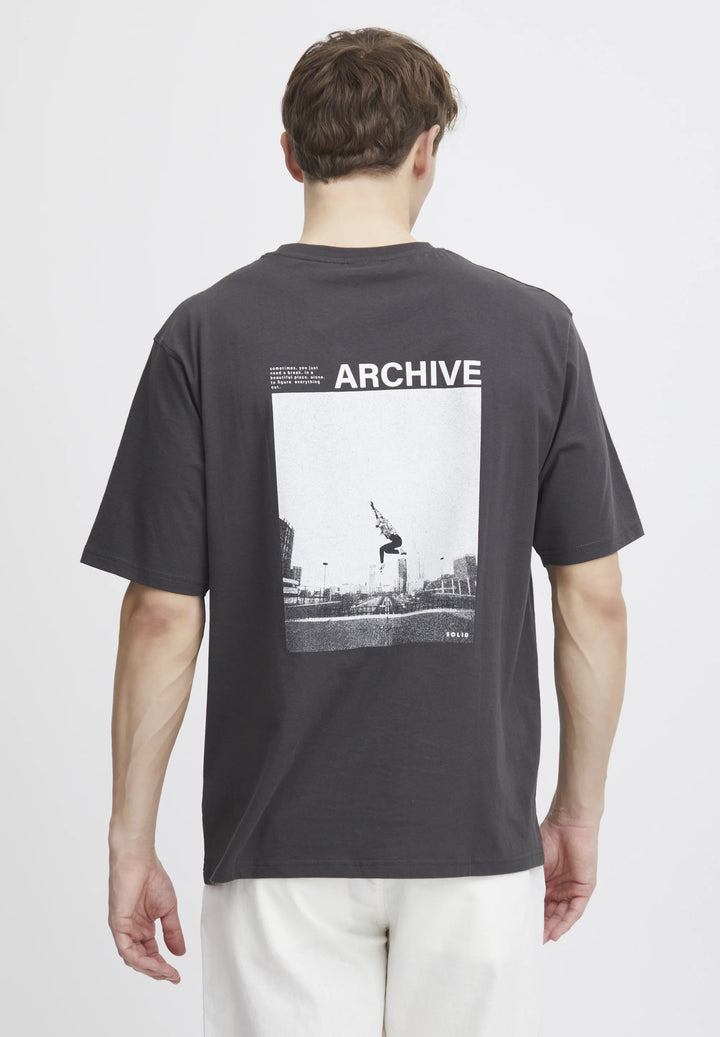 Solid Elam shirt in raven