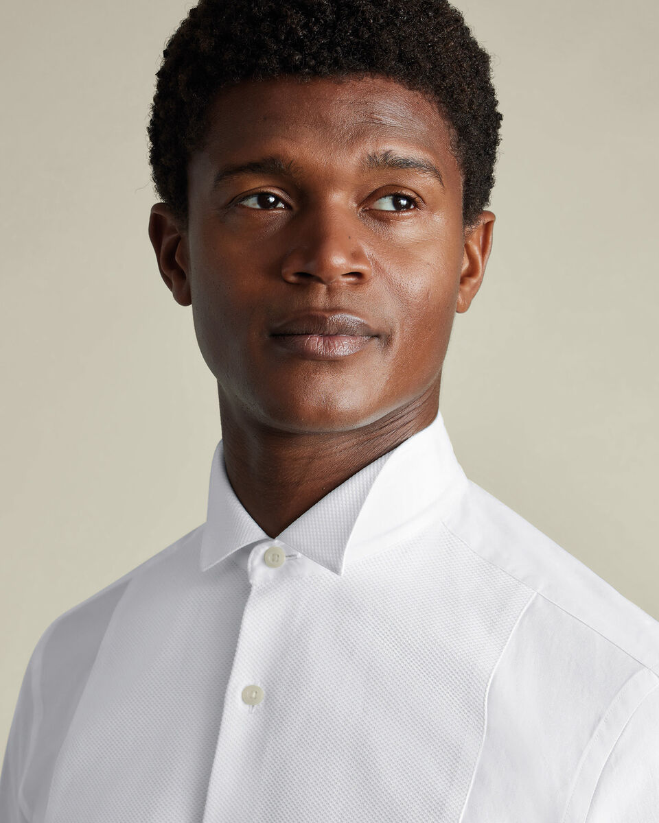 Charles Tywhitt Bib Front Wing Collar Evening Shirt - White