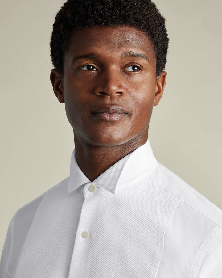 Charles Tywhitt Bib Front Wing Collar Evening Shirt - White
