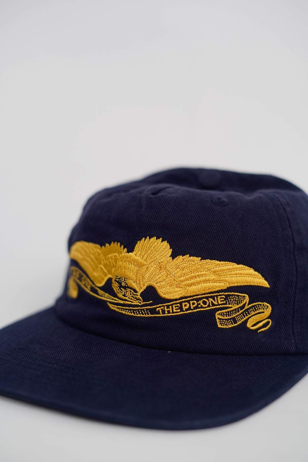 Adjustable Wide Brim American Retro Cap in Blue