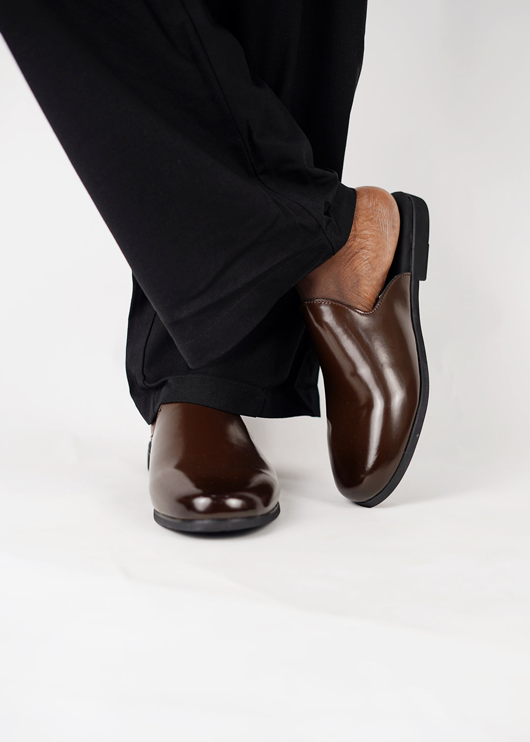 Garm Island Leather Mules in Brown