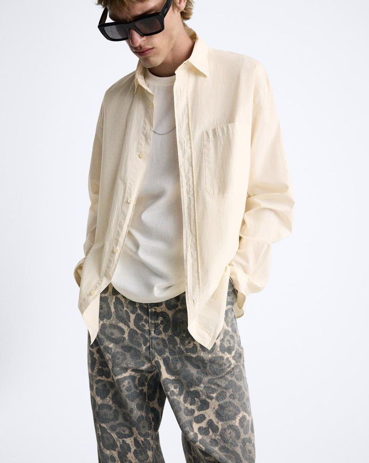 ZARA ANIMAL PRINT CARPENTER TROUSER