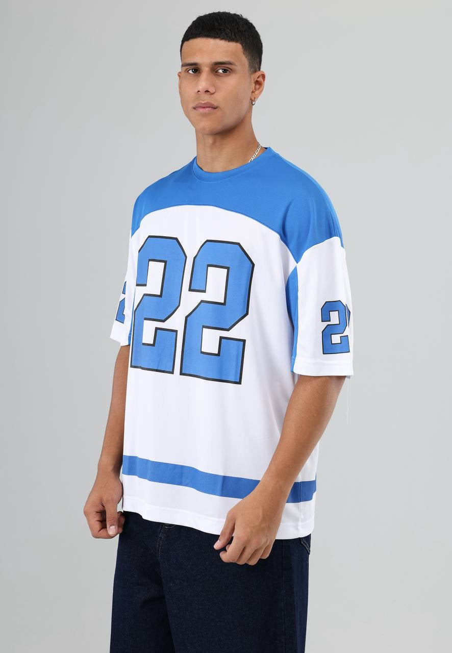 Essence of Life Mesh Jersey in Blue