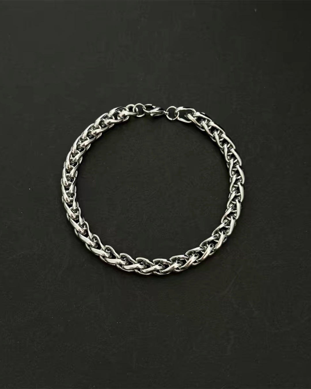 Spiral stainless steel bracelet