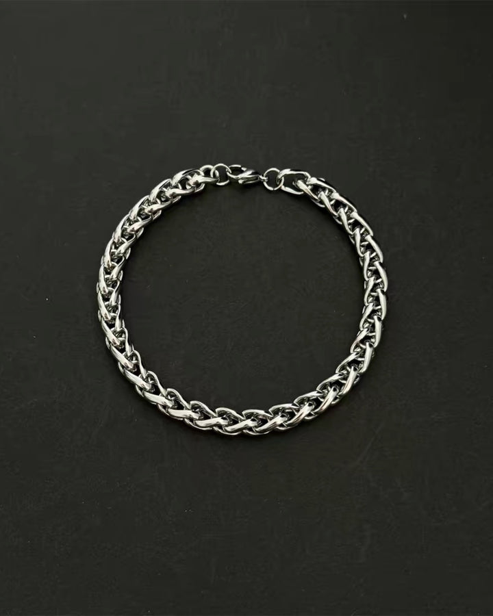 Spiral stainless steel bracelet